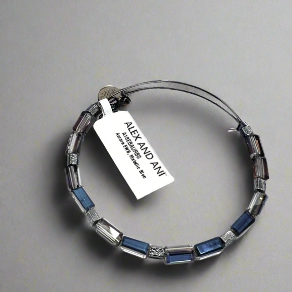 Alex and Ani - Aurora Blaze, Midnight Blue, Swarovski Crystal, NWT+Sticker Card - Picture 3 of 4